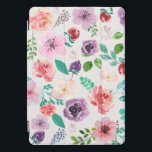 カラフル水彩花の模様 iPad PROカバー<br><div class="desc">水エレガントモダン色の花のパターンとオプションのモノグラム。</div>