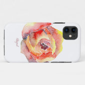 カラフル水彩花独身の名前をカスタムする Case-Mate iPhoneケース (裏面(横))