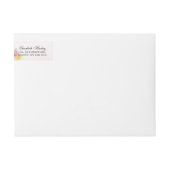 カラフル水彩花結婚住所 シール ラップアラウンドラベル (正面)