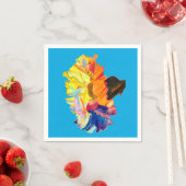 カラフル水彩花 スタンダードカクテルナプキン (インサイチュ)