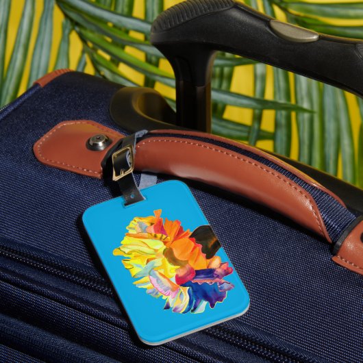 カラフル水彩花 ラゲッジタグ (正面インサイチュ1)