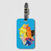 カラフル水彩花 ラゲッジタグ (正面縦)