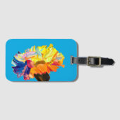 カラフル水彩花 ラゲッジタグ (正面横)