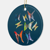 カラフル水彩蝶セラミックオーナメント セラミックオーナメント (左)