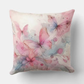 カラフル水彩蝶装飾用クッション クッション (裏面)