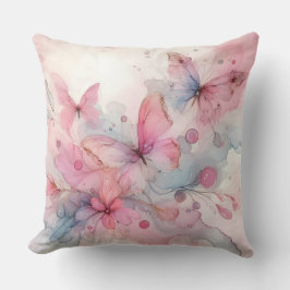 カラフル水彩蝶装飾用クッション クッション
