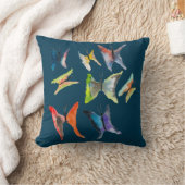 カラフル水彩蝶装飾用クッション クッション (ブランケット)
