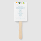 カラフル水彩野草結婚式 プログラム ハンドファン (裏面)