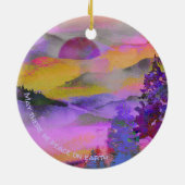 カラフル水彩風景の休日 セラミックオーナメント (裏面)