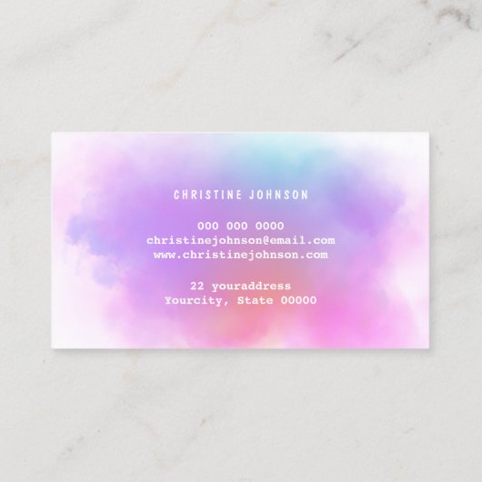 カラフル水彩 名刺 (裏面)