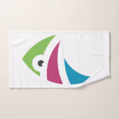 カラフル水族館フィッシュイラストレーションデザイン ハンドタオル (ハンドタオル)