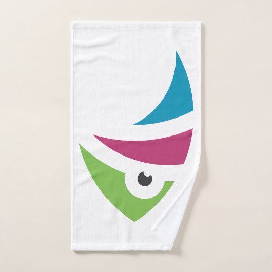 カラフル水族館フィッシュイラストレーションデザイン ハンドタオル (ハンドタオル)