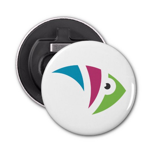 カラフル水族館フィッシュイラストレーションデザイン 栓抜き (正面)