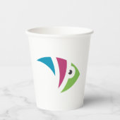 カラフル水族館フィッシュイラストレーションデザイン 紙コップ (正面)