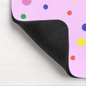 カラフル水玉模様はピンク色で、マウスの マウスパッド (コーナー)