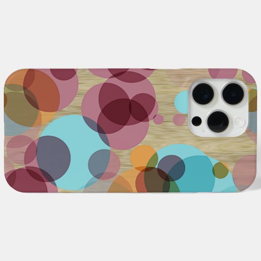 カラフル水玉模様アートパターフェイクン木目 Case-Mate iPhoneケース (裏面 (横))