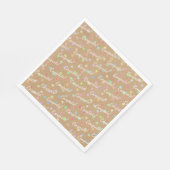 カラフル水玉模様オンKraftフェイク紙背景 スタンダードランチョンナプキン (角)