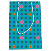 カラフル水玉模様カスタムフィッシュインザシー抱き枕 ミディアムペーパーバッグ (正面)