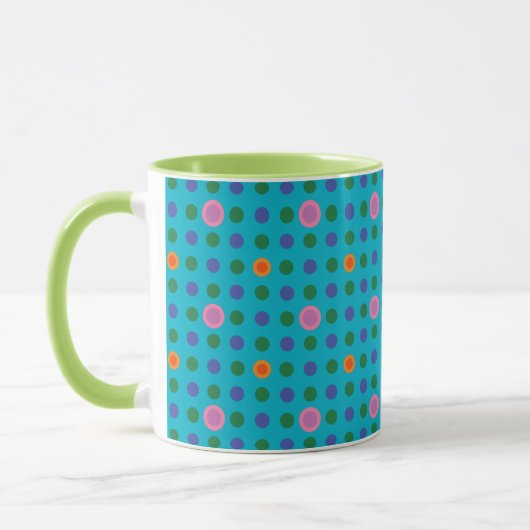 カラフル水玉模様カスタム魚in the Sea Mug マグカップ (左)