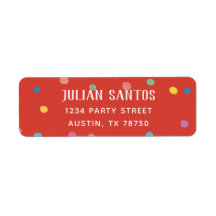 カラフル水玉模様キッズ差出人住所