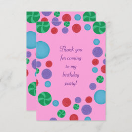 カラフル水玉模様サンキューカード サンキューカード