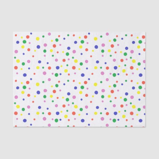 カラフル水玉模様ティッシュペーパー 薄葉紙 (正面)