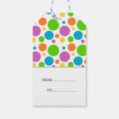 カラフル水玉模様ハッピーバースデー ギフトタグ (裏面)