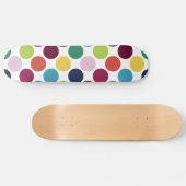 カラフル水玉模様バブルコンプスケートボード スケートボード (横)