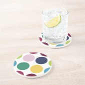 カラフル水玉模様バブルラウンドドットポルカコースター コースター (側面)