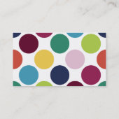 カラフル水玉模様バブル丸ドットビジネスカード 名刺 (裏面)