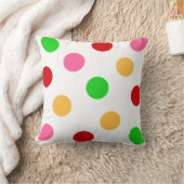 カラフル水玉模様パターン クッション (ブランケット)
