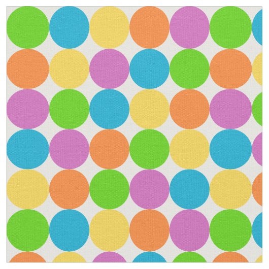 カラフル水玉模様パターン ファブリック (クローズアップ)