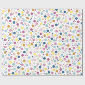 カラフル水玉模様パターン ラッピングペーパー (フラット)