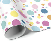 カラフル水玉模様パターン ラッピングペーパー (ロールコーナー)