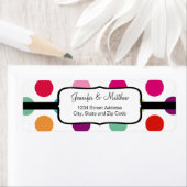 カラフル水玉模様パターン ラベル (インサイチュ)