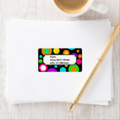 カラフル水玉模様パターン ラベル (インサイチュ)