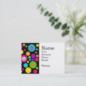 カラフル水玉模様パターン 名刺 (スタンド正面)