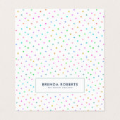 カラフル水玉模様パターン 名刺 (外部フラット)