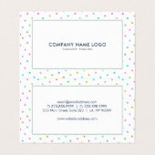 カラフル水玉模様パターン 名刺 (内部フラット)