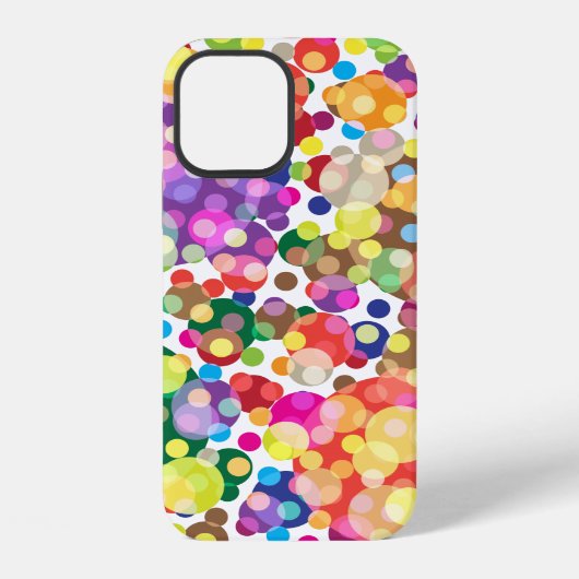 カラフル水玉模様パターン iPhoneケース (裏面)