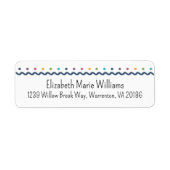 カラフル水玉模様差出人住所ラベル ラベル (正面)