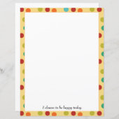 カラフル水玉模様文房具紙 (正面/裏面)