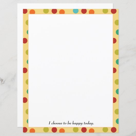 カラフル水玉模様文房具紙 (正面/裏面)