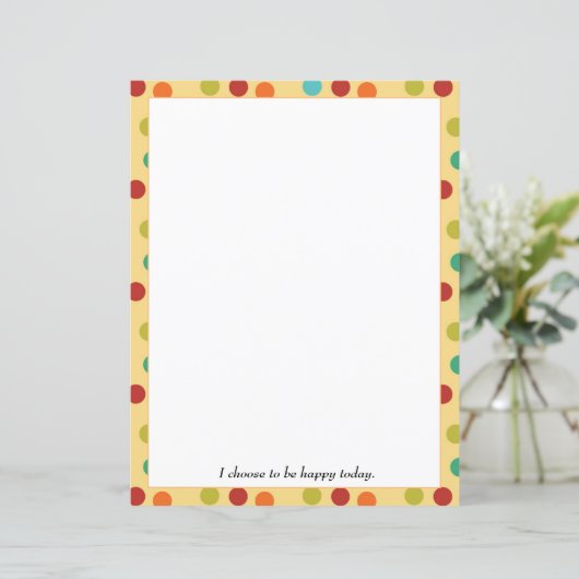 カラフル水玉模様文房具紙 (スタンド正面)