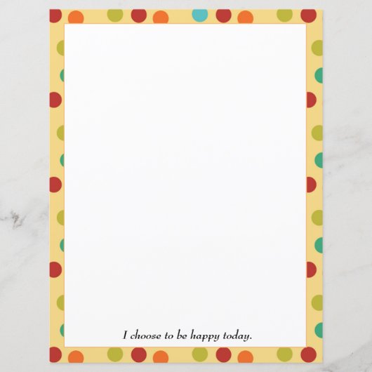 カラフル水玉模様文房具紙 (正面)