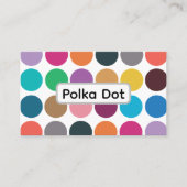 カラフル水玉模様新学期 名刺 (正面)