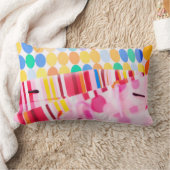 カラフル水玉模様腰枕 ランバークッション (ブランケット)