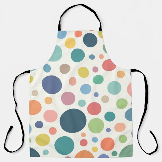 カラフル水玉模様 エプロン (正面)