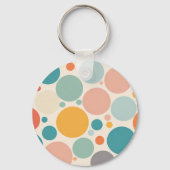 カラフル水玉模様 キーホルダー (正面)
