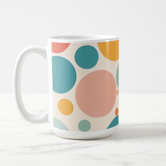 カラフル水玉模様 コーヒーマグカップ (左)